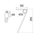 DENT DE SEMOIR AVANT 420862 KVERNELAND KUBOTA ADAPTABLE LONG.330 DIAM SPIRE.54 FIL.8