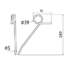 DENT ENSILEUSE 943983 CLASS ADAPTABLE PICK UP JAGUAR LONG.189 DIAM SPIRE.39 FIL.5