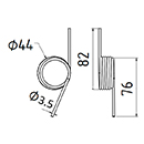 RESSORT 328 MAT991 CENTRAC BAUTZ DENT DIAM SPIRE.44 FIL.3,5
