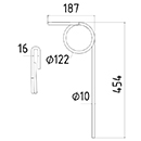 DENT DE SEMOIR 900850 KOCKERLING LONG.454 DIAM SPIRE.122 FIL.10