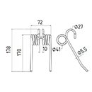 DENT DE PRESSE SUPERTINO PICK UP ADAPTABLE LONG.178 LARG.72 DIAM SPIRE.41 FIL.5,5