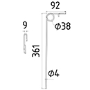 DENT DE SEMOIR FISCHER LONG.361 LARG.92 DIAM SPIRE.38 FIL.4