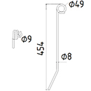 DENT DE HERSE ETRILLE 93008 HATZENBICHLER LONG.454 DIAM SPIRE.59 FIL.8