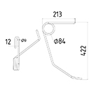DENT DE SEMOIR 3537057 HASSIA LEMKEN LONG.422 LARG.213 DIAM SPIRE.84 FIL.9