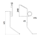 DENT DE SEMOIR 3537056 HASSIA LEMKEN LONG.405 DIAM SPIRE.84 FIL.9