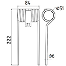 DENT DE PRESSE SPK001 STARK INDUSTRIES PICK UP ADAPTABLE LONG.222 LARG.84 DIAM SPIRE.51 FIL.6