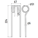 DENT DE PRESSE SPK001 DESHY STARK INDUSTRIES PICK UP ADAPTABLE LONG.224 LARG.67 DIAM SPIRE.51 FIL.6