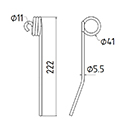 DENT DE PRESSE 6903091 CLAAS BAUTZ PICK UP ADAPTABLE LONG.222 DIAM SPIRE.41 FIL.5,5
