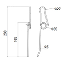 DENT 914978 M1 MASSEY FERGUSON HAUT.280 DIAM SPIRE.35 FIL.5