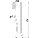 DENT NIVELEUSE GAUCHE LH 90036190 VICON ADAPTABLE LONG.410 FIL.11