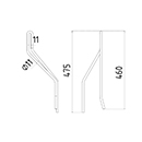 DENT NIVELEUSE DROITE RH 99136241 VICON ADAPTABLE LONG.475 FIL.11