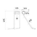 DENT DE SEMOIR GAUCHE 981420 SULKY LONG.495 LARG.135 DIAM SPIRE.74 FIL.10