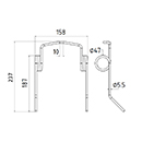 DENT DE RABATTEUR 626011 GERINGHOFF LONG.237 LARG.158 DIAM SPIRE.47 FIL.5,5