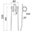 DENT DE PRESSE 49797 BELAIR PICK UP ADAPTABLE LONG.223 LARG.62 DIAM SPIRE.40 FIL.5