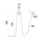 DENT DE PRESSE JB FOURAY PICK UP ADAPTABLE LONG.204 LARG.78 DIAM SPIRE.42 FIL.6,5