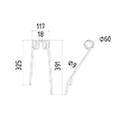 DENT DROITE FANEUR 2101875 YLÖ ANDAINEUR ADAPTABLE LONG.391 LARG.117 DIAM SPIRE.60 FIL.9