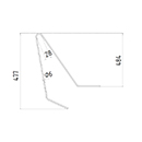 DENT FANEUR VL 326 JOHN DEERE ADAPTABLE ANDAINEUR RATEAU SOLEIL (EXTERIEUR) LONG.477 FIL.6