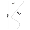 DENT FANEUR ANDAINEUR 90036133 VICON ADAPTABLE LONG.615 FIL.6,5