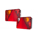 FEU RECTANGLE ARRIERE GAUCHE 7 FONCTIONS 188X135X51MM ENTRAXE 152 REMORQUE ET PL CATADIOPTRE TRIANGULAIRE