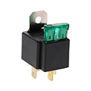 MINI-RELAIS AVEC FUSIBLE 30A 4 BORNES AVEC SUPPORT METALLIQUE AMOVIBLE