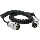 RALLONGE 7 PLOTS SPIRALEE M/M METAL CORDON LONGUEUR 5M / 0,75MM PROLONGATEUR MALE ALUMINIUM