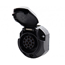 SOCLE 13 PLOTS PLASTIQUE 12V FEMELLE ANTI CRASH AVEC SEMELLE ETANCHEITE PRISE ADAPTABLE REMORQUE