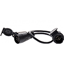 ADAPTATEUR 13 A 7 PLOTS CABLE 50CM PLASTIQUE ADAPTABLE FICHE REMORQUE