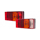 FEU RECTANGLE ARRIERE GAUCHE 6 FONCTIONS 220X105X62MM ENTRAXE 152 REMORQUE ET PL