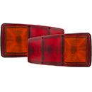 FEU RECTANGLE ARRIERE GAUCHE 4 FONCTIONS 344X147X70 ENTRAXE 152MM REMORQUE ET PL DAF FIAT IVECO SCANIA