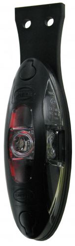 FEU GABARIT LED D/G MONTAGE SUR PATTE 3 LED ROUGE ORANGE BLANC 110X37X33 EA 87 10/30V