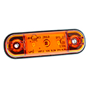 FEU GABARIT 3 LED ULTRA-PLAT 12/24V 84X24X10 ENTRAXE 61MM LATERAL ORANGE REMORQUE AGRICOLE