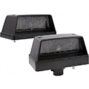 FEU ECLAIREUR DE PLAQUE IMMATRICULATION 118X62X63MM ENTRAXE 65MM REMORQUE AGRICOLE