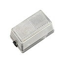 FEU DE GABARIT AVANT BLANC RECTANGLE 87X50X43 ENTRAXE 42MM ENCOMBREMENT REMORQUE AGRICOLE