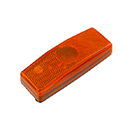 FEU DE GABARIT LATERAL ORANGE RECTANGLE 110X42X24 ENTRAXE 45MM ENCOMBREMENT REMORQUE AGRICOLE