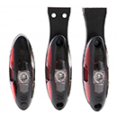 FEU GABARIT LED MONTAGE VERTICAL A PLAT 110X37X33MM ENTRAXE.87MM DROITE + GAUCHE REMORQUE AGRICOLE ROUGE ORANGE BLANC