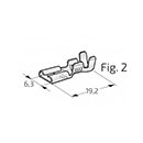 COSSES PLATES STAND.6,3X0,35MM BOITE 100 CABLE DE 1,0 A 2,5MM2 POUR BOITIER MALE COSSE POUR CONNECTEUR  AMP