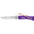 COUTEAU OPINEL BAROUDEUR N°07 VIOLET AVEC LIEN CUIR TAILLE LAME (CM) 8,0 INOX