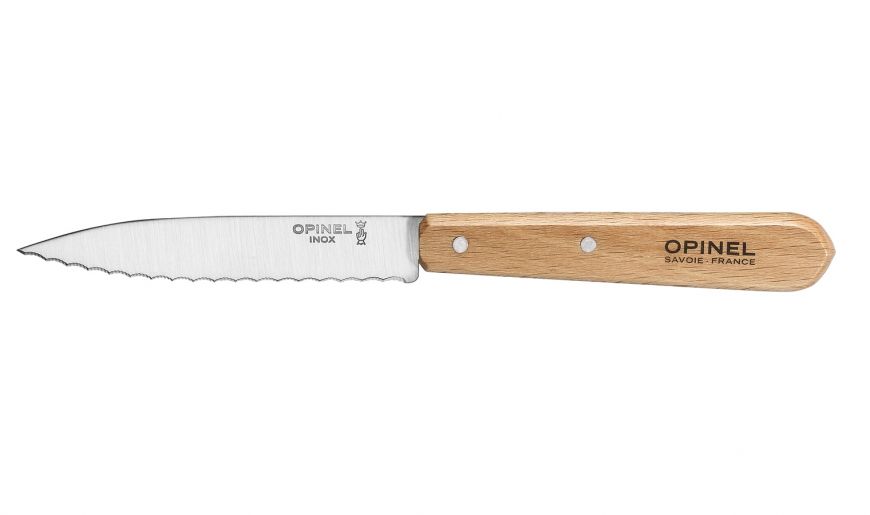 COUTEAU OPINEL CRANTE N°113 HETRE VERNIS TAILLE LAME 10 CM