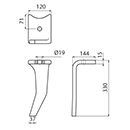 DENT DE HERSE GAUCHE AMAZONE ADAPTABLE 967496 CULTIMIX LARGE TROU A 71MM 120X15X330 1 TROU 19 NOUVELLE GENERATION
Boulon de fixation 6 pans 18 pas fin pour dent herse