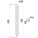 RESSORT DE TRACTION DIAMETRE 44 FIL.8 LONGUEUR TOTALE 458 DIAM. CROCHETS 28