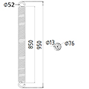 RESSORT DE TRACTION DIAMETRE 76 FIL.13 LONGUEUR TOTALE 950 DIAM. CROCHETS 52 HESSTON 707058910