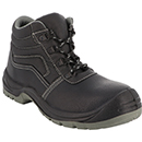 CHAUSSURE SECURITE GR350 NOIRE HAUTE 35 TIGE EN CUIR ASPECT GRAINE SINGER