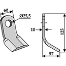 COUTEAU Y 60X10X125 D.25,5 ADAPTABLE QUIVOGNE