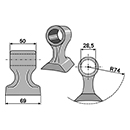 MARTEAU RM76 D.28,5 T1840572 TWOSE A2762 945000910 GMK12 DUCKER 194998 MULAG ADAPTABLE