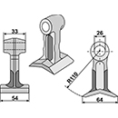 MARTEAU BROYEUR D.26 BOMFORD 0990501 COTE MONTAGE 33 LARGEUR 54 RAYON 110 4271601 7198344 KUHN A5408160 A5448440