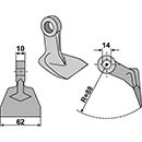 MARTEAU BROYEUR D.14 MC 4000243 CONNEL LARG.62 COTE DE MONTAGE 10 ADAPTABLE RAYON 88