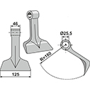 MARTEAU BROYEUR D.25 MASCHIO GASPARDO T30004025 T30004027R ADAPTABLE LARGEUR TRAVAIL 125 COTE MONTAGE 46