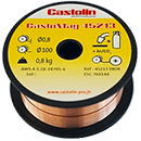 BOBINE 15KG FIL SOUDURE DIAMETRE 0.8MM SOUDAGE ACIERS GALVA,  ZINGUES ET ELECTRO ZINGUES CASTOLIN