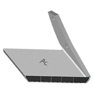 AILERON DROIT DE DECHAUMAGE A135467186 KVERNELAND LONG.187 EP12 EA91 TH16X80 ADK07186D CARBURE AGRICARB