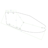 VERSOIR 010625 16  HL DROIT GOIZIN ADAPTABLE ACIER TRIPLEX 8MM